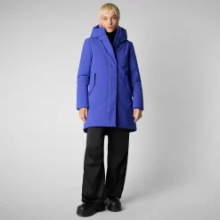 Women's hooded parka nellie in gentian blue