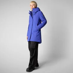Women's hooded parka nellie in gentian blue