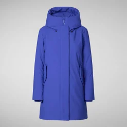 Women's hooded parka nellie in gentian blue
