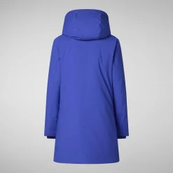 Women's hooded parka nellie in gentian blue