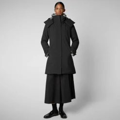 Women's hooded parka Samantah in black