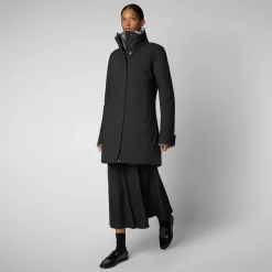Women's hooded parka Samantah in black