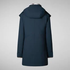 Women's hooded parka Samantah in blue black