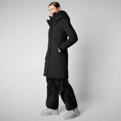 Women's hooded parka Sienna in black