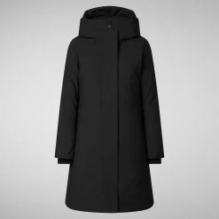 Women's hooded parka Sienna in black