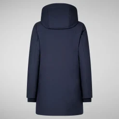 Women's hooded parka Soleil in navy blue