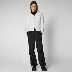 Women's  Hooded Puffer Jacket Daisy in Off White
