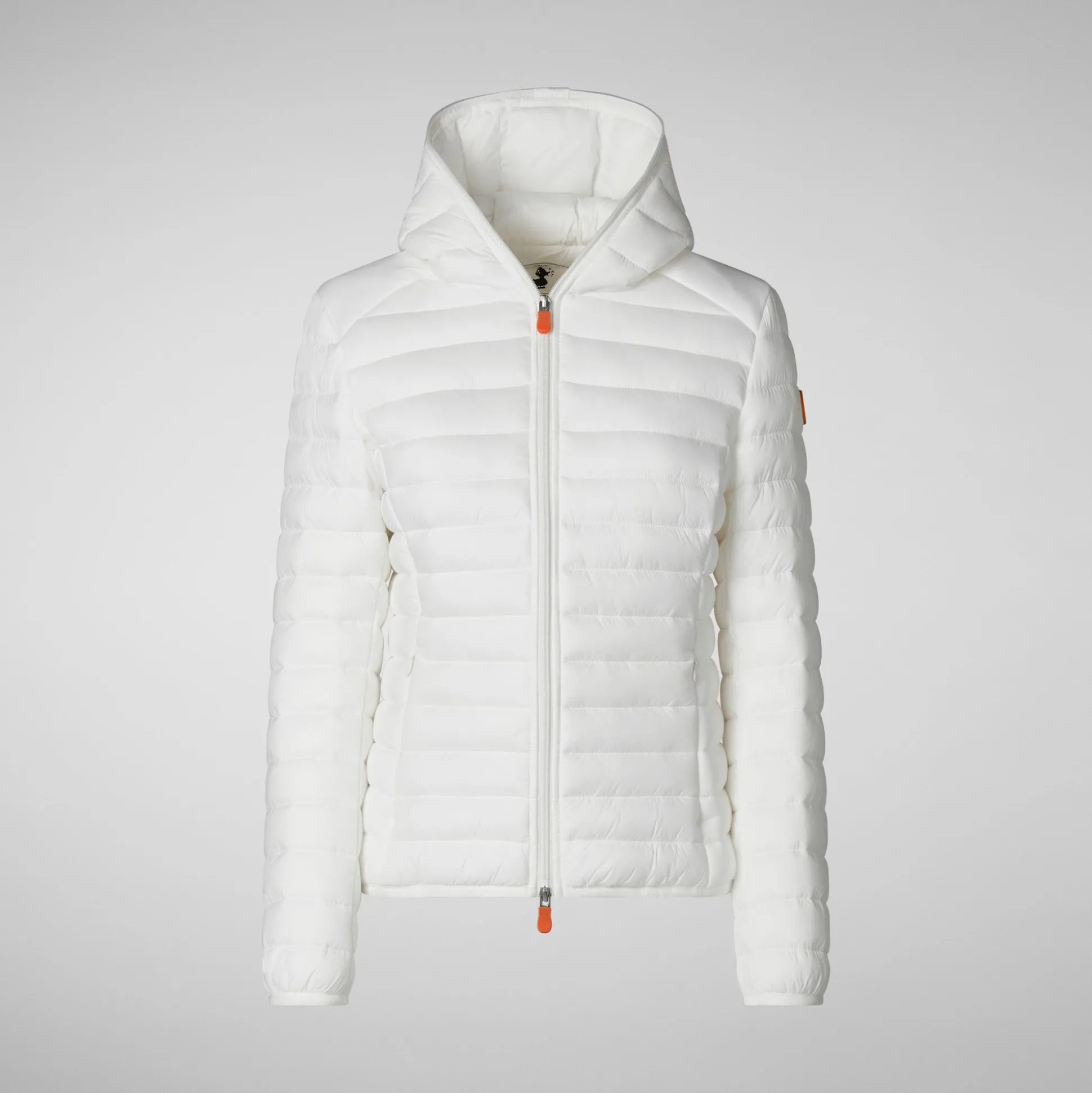 Women's Hooded Puffer Jacket Daisy in Off White
