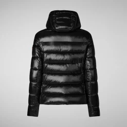 Women's Hooded Puffer Jacket Cosmary in Black