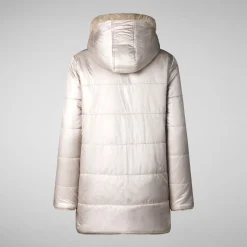 Women's Hooded Reversible Jacket Bridget in Rainy Beige