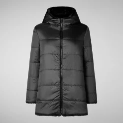 Women's Hooded Reversible Jacket Bridget in Black