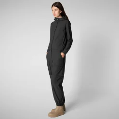 Women's hooded sweatshirt Pear in black