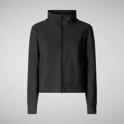 Women's hooded sweatshirt Pear in black