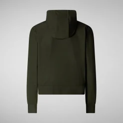 Women's hooded sweatshirt Pear in land green