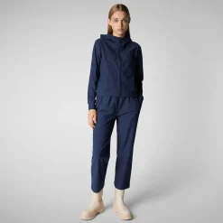 Women's hooded sweatshirt Pear in navy blue