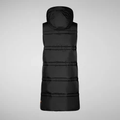 Women's hooded vest Judee in black