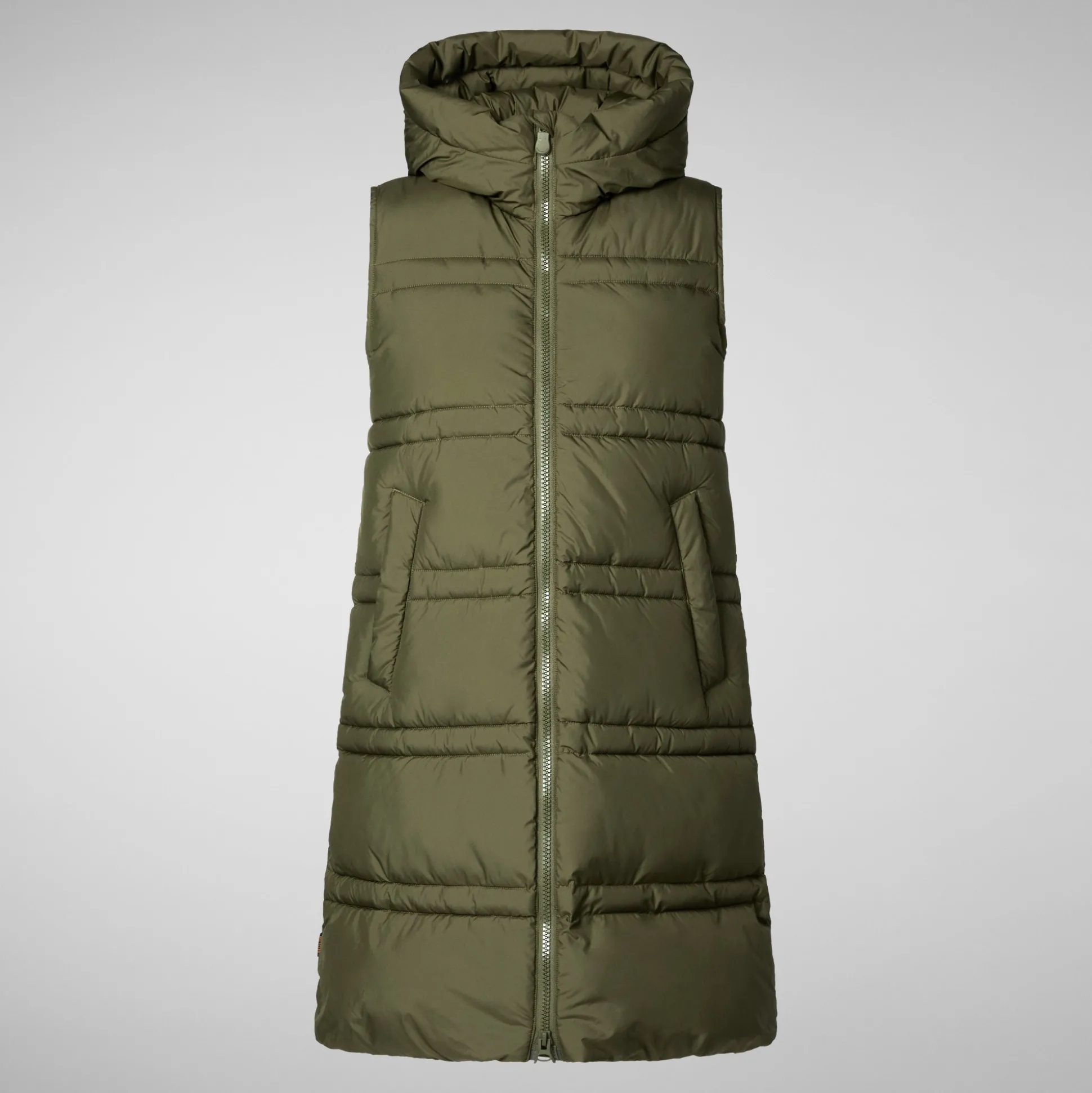 Women's hooded vest Judee in sherwood green