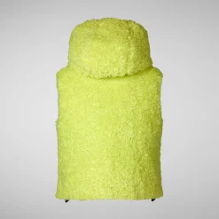 Women's hooded vest Klara in lichen green