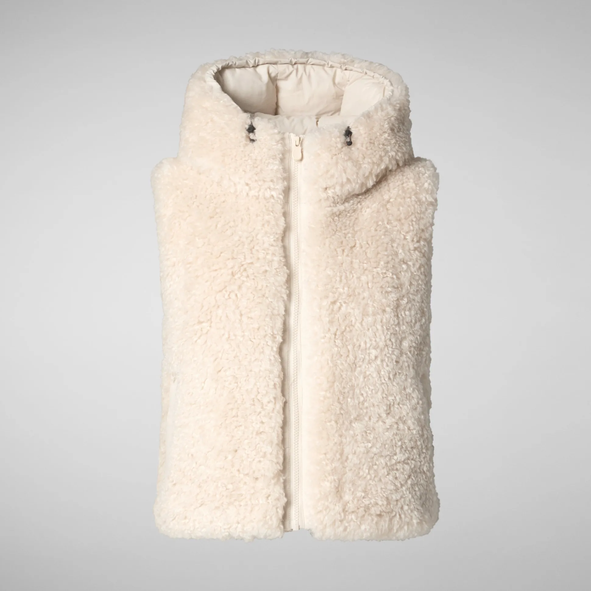 Women's hooded vest Klara in shore beige