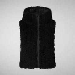 Women's hooded vest Klara in black