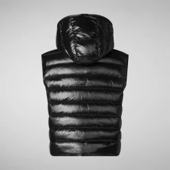 Women's hooded vest Romina in black