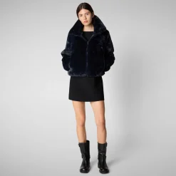 Women's jacket jeon in blue black