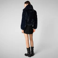 Women's jacket jeon in blue black