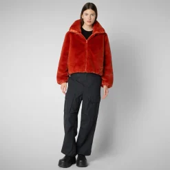 Women's jacket jeon in maple orange