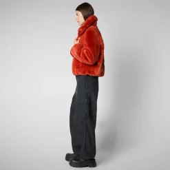 Women's jacket jeon in maple orange