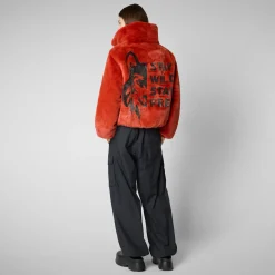 Women's jacket jeon in maple orange