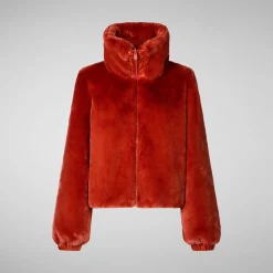 Women's jacket jeon in maple orange