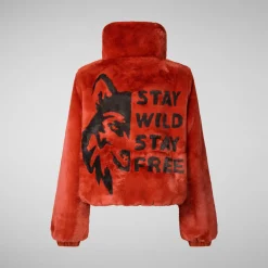 Women's jacket jeon in maple orange