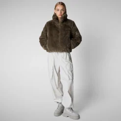 Women's jacket jeon in mud grey