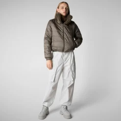 Women's jacket jeon in mud grey