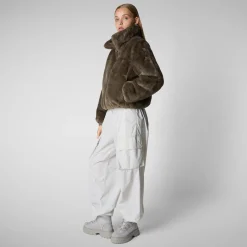 Women's jacket jeon in mud grey
