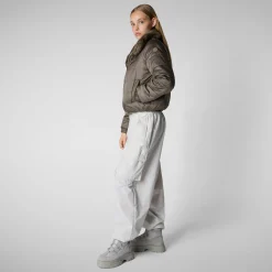 Women's jacket jeon in mud grey