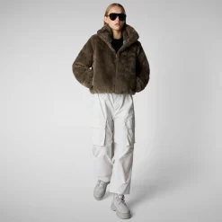 Women's jacket jeon in mud grey