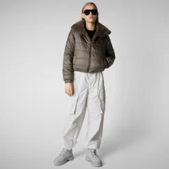 Women's jacket jeon in mud grey