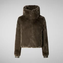 Women's jacket jeon in mud grey