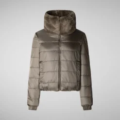 Women's jacket jeon in mud grey