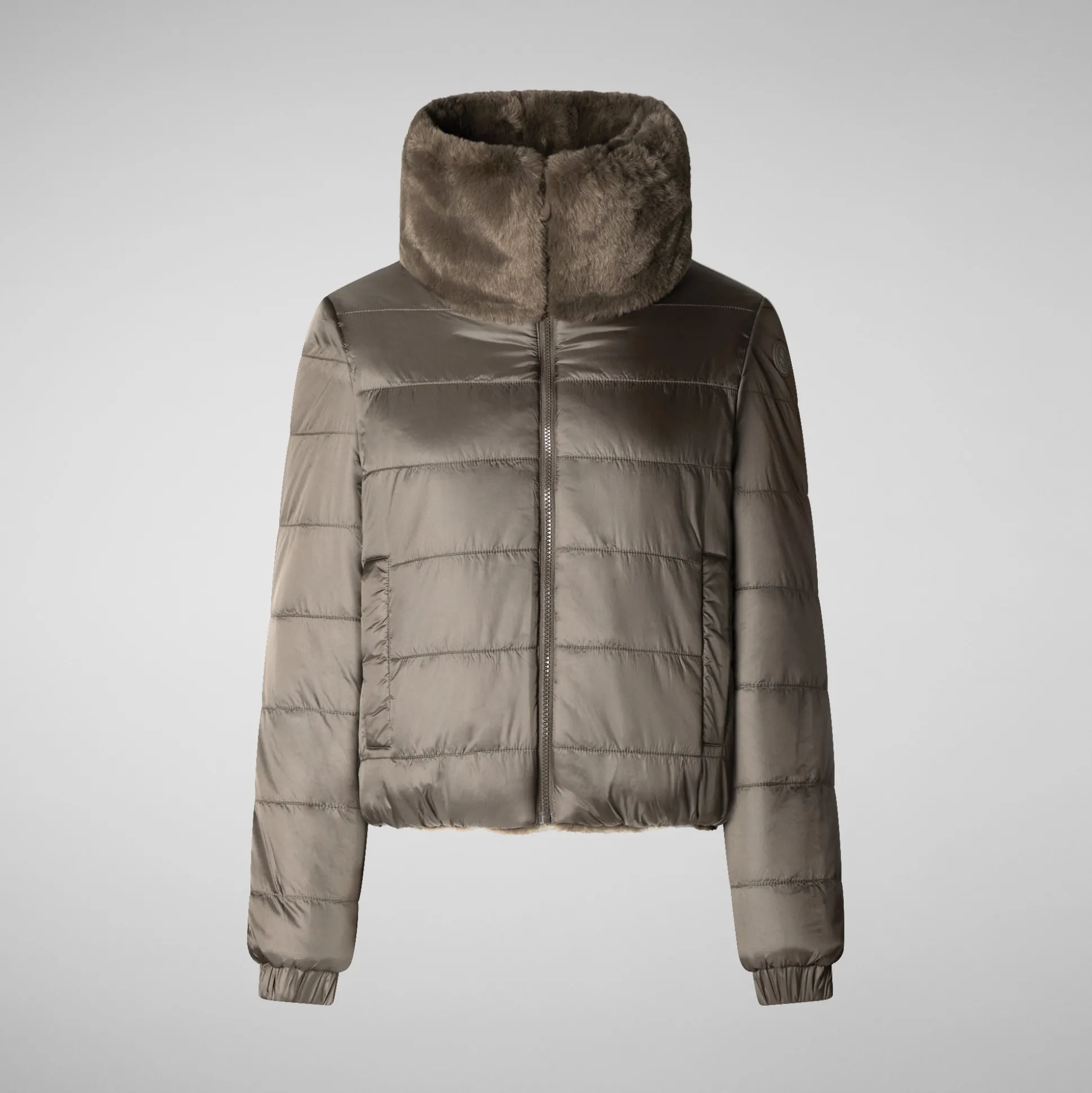 Women's jacket jeon in mud grey