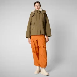 Women's jacket Oriane in husk green