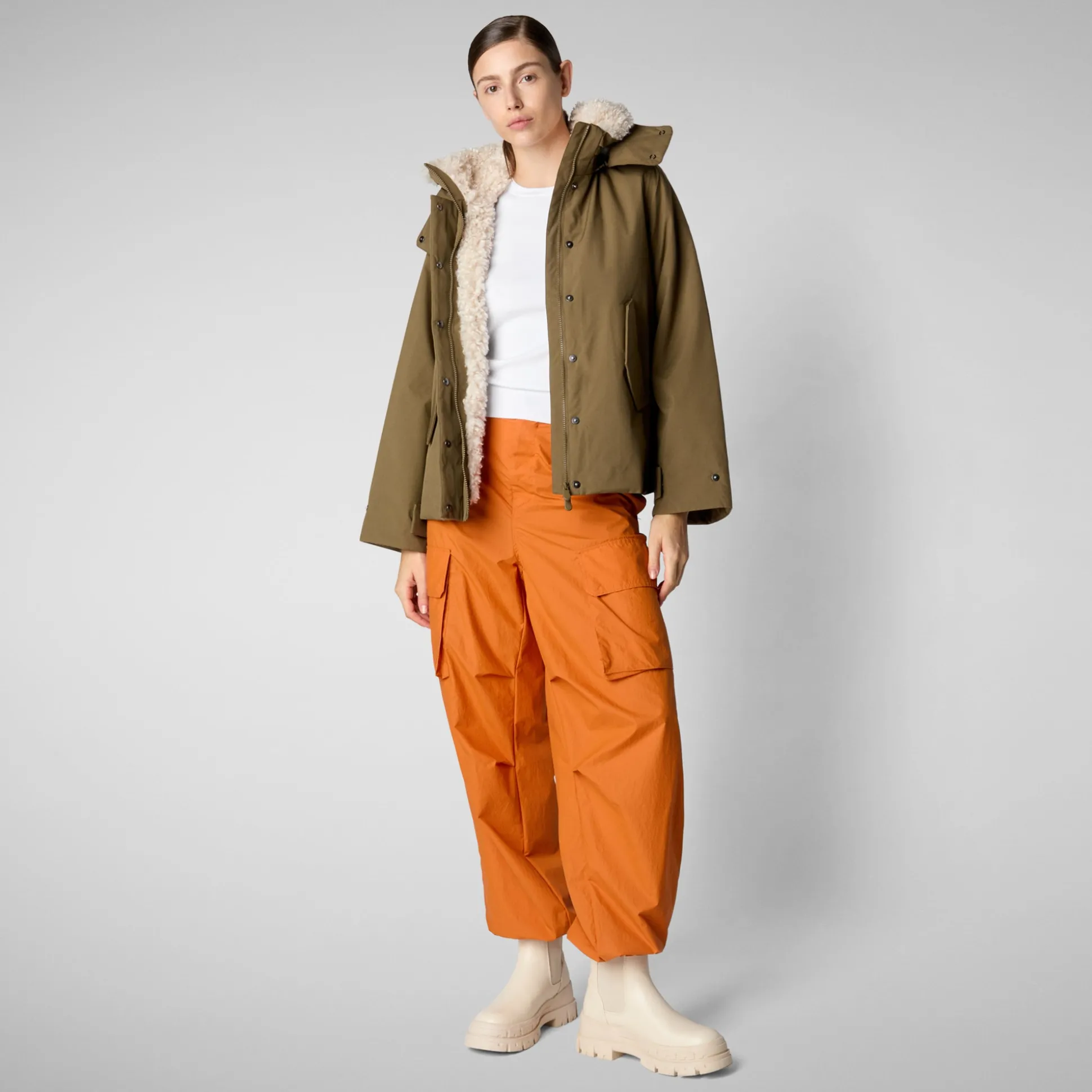 Women's jacket Oriane in husk green