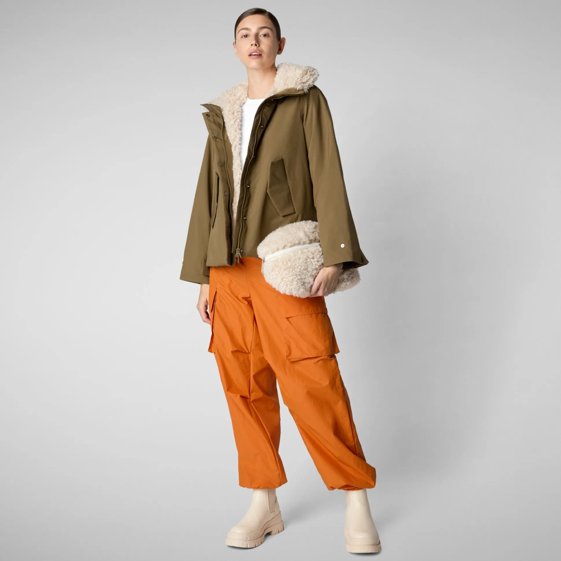 Women's jacket Oriane in husk green