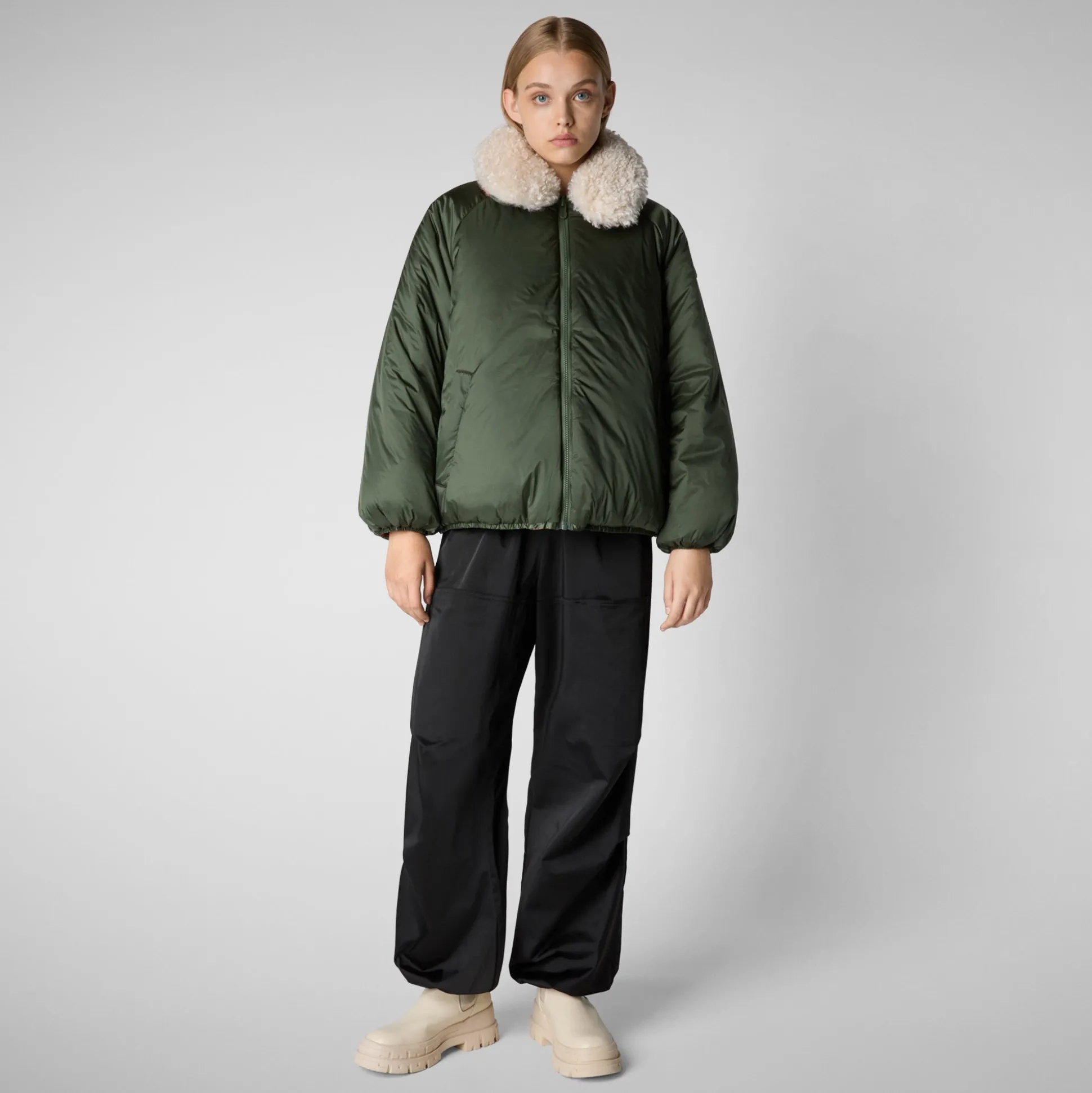 Womens' jacket Petal in thyme green