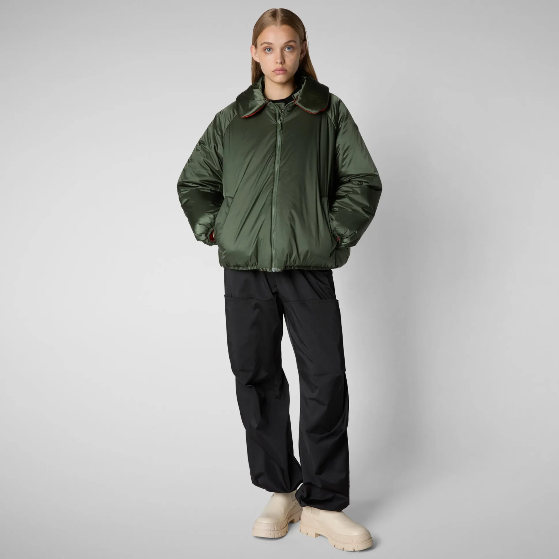 Womens' jacket Petal in thyme green