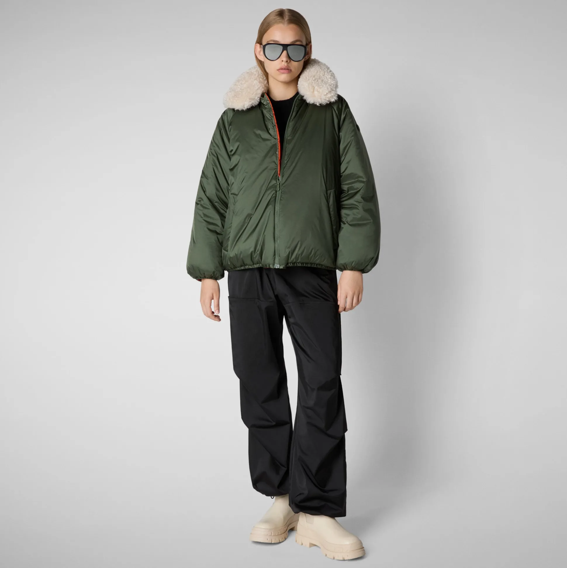 Womens' jacket Petal in thyme green