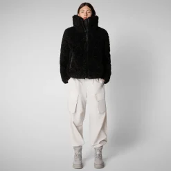 Women's Kennie Faux Fur Jacket in Black