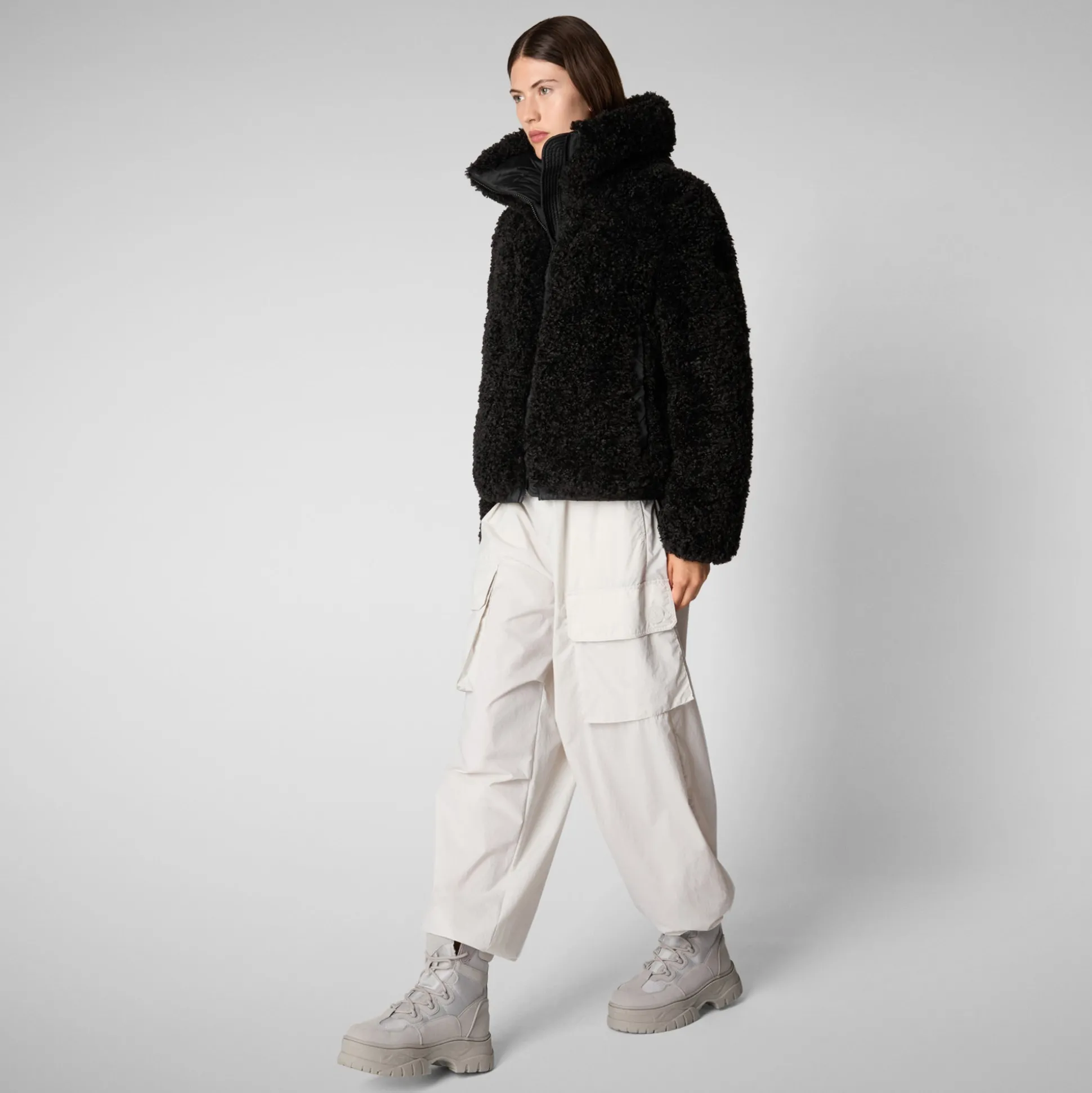 Women's Kennie Faux Fur Jacket in Black