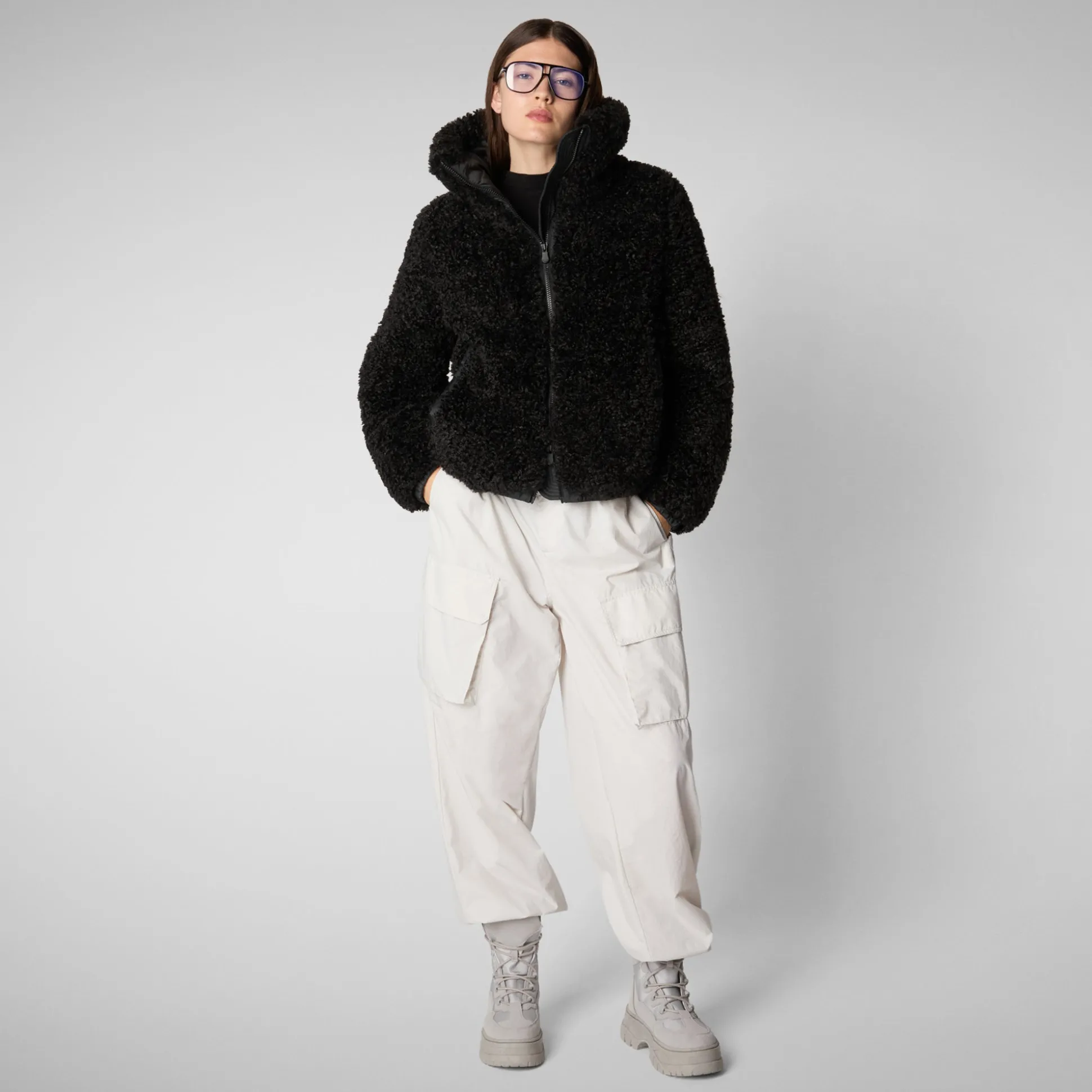 Women's Kennie Faux Fur Jacket in Black